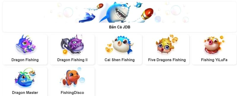 Sảnh JDB với nhiều tựa game bắn cá đặc sắc